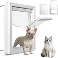 Never Rust Plastic Dog Door 12x14 in - Weatherproof 2-Way Pet Door
