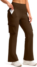 G Gradual Women's 6 Pockets High Waist Yoga Pants - Flare Cargo such