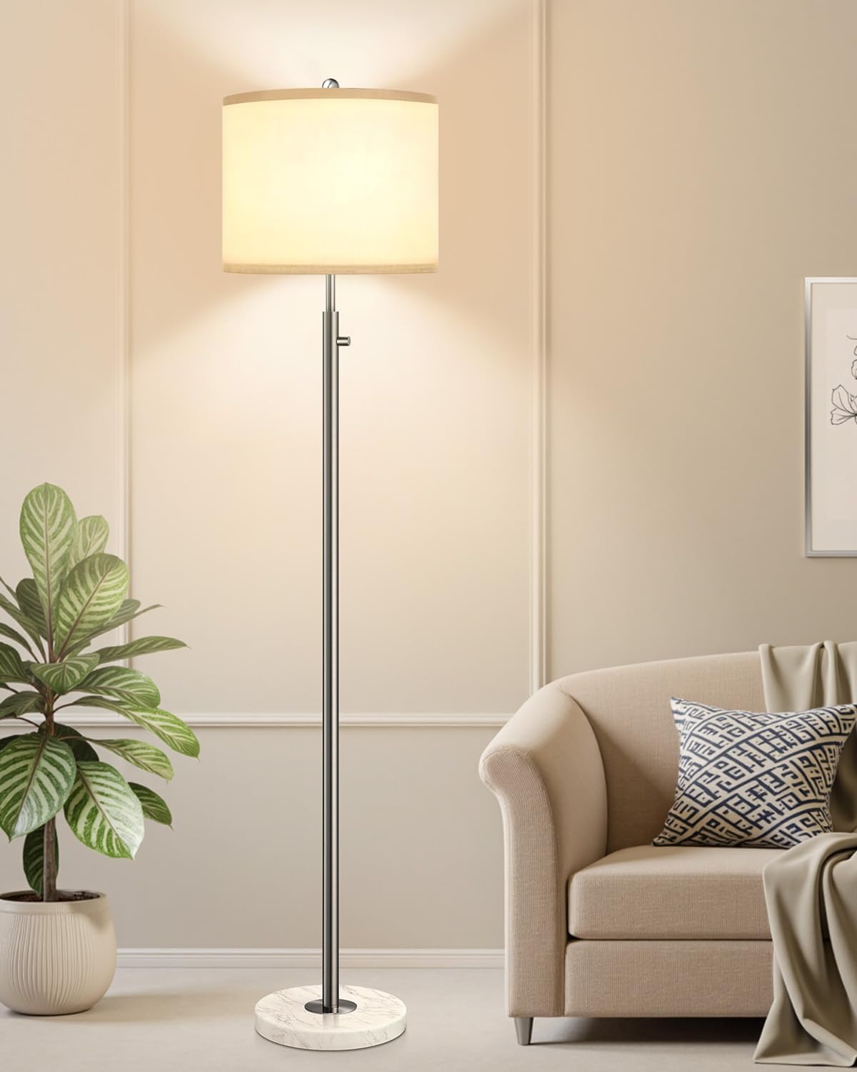 Upgraded Dimmable Floor Lamp with Marble Base for Modern Homes