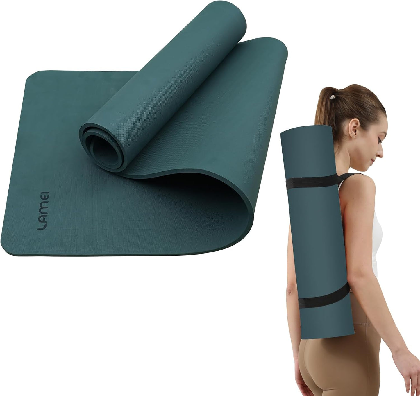 10mm Extra Thick Non-Slip Yoga Mat by LAMEI