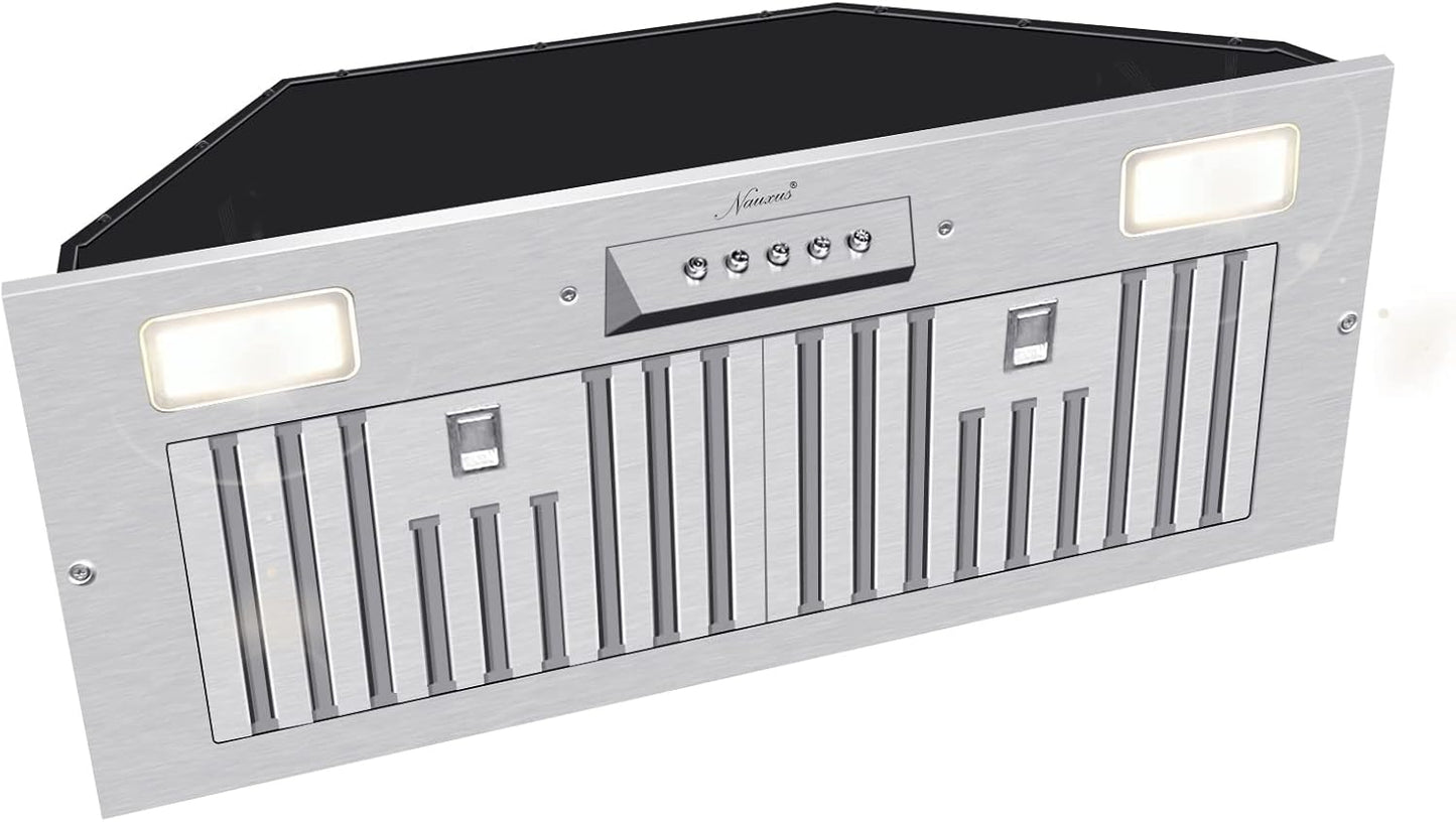 Akicon Ultra Quiet Range Hood with Powerful Suction and LED Lights