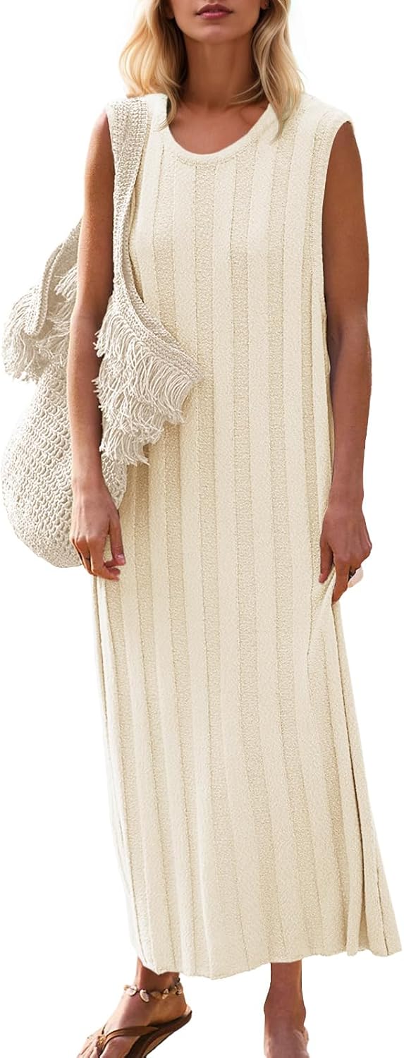 Fisoew Women's Summer Sleeveless Maxi Dress for Every Occasion