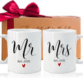 His Hers Couple's Coffee Mugs Set - Perfect Engagement Gift!