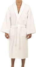 Pure Cotton Mens Terry Cloth Bathrobe - Super Absorbent Spa Robe