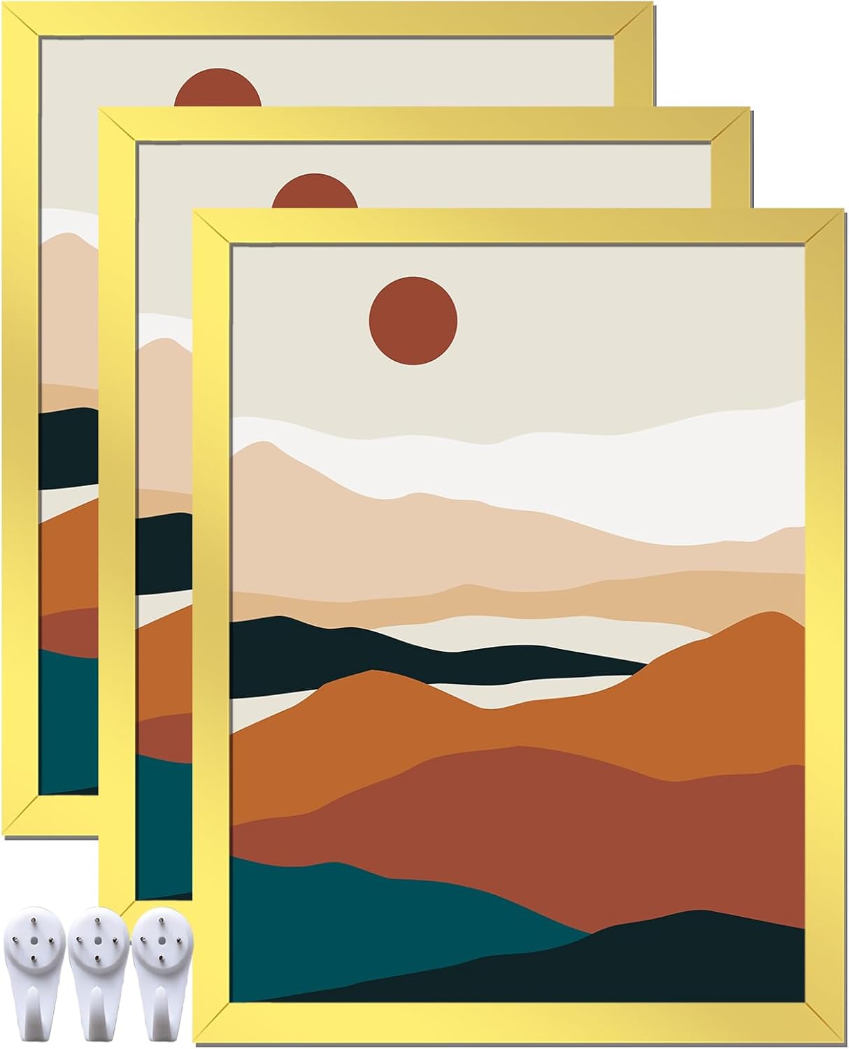 Gold 17x22 Picture Frame Set of 3 for Collage Display