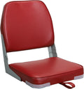 Low Back Boat Seat Fold-Down Fishing Boat Seat - Comfortable Red