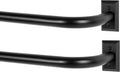Black Wrap Around Curtain Rods 2 Pack 28-48 in - Heavy Duty Blackout