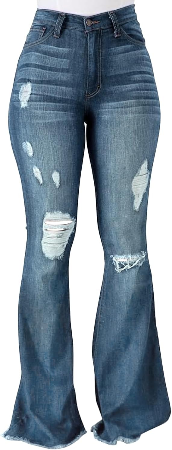 Vintage Bell Bottoms Flare Jeans for Women by PEIHOT