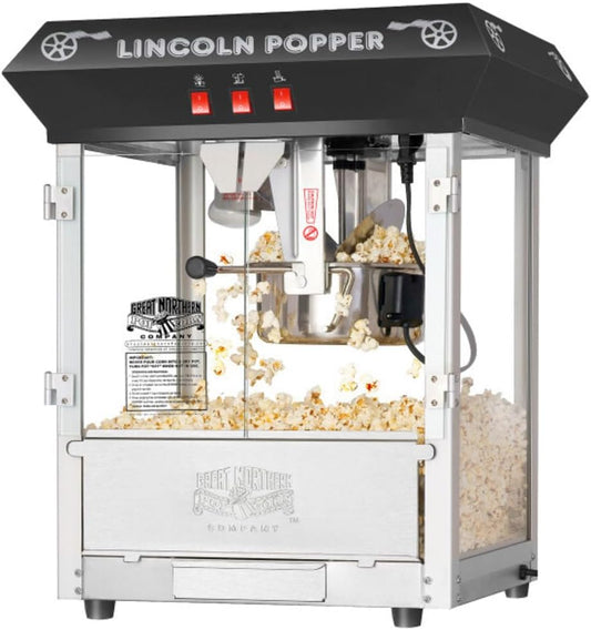 Great Northern 8oz Popcorn Machine - Stainless Steel Kettle, Warming Light