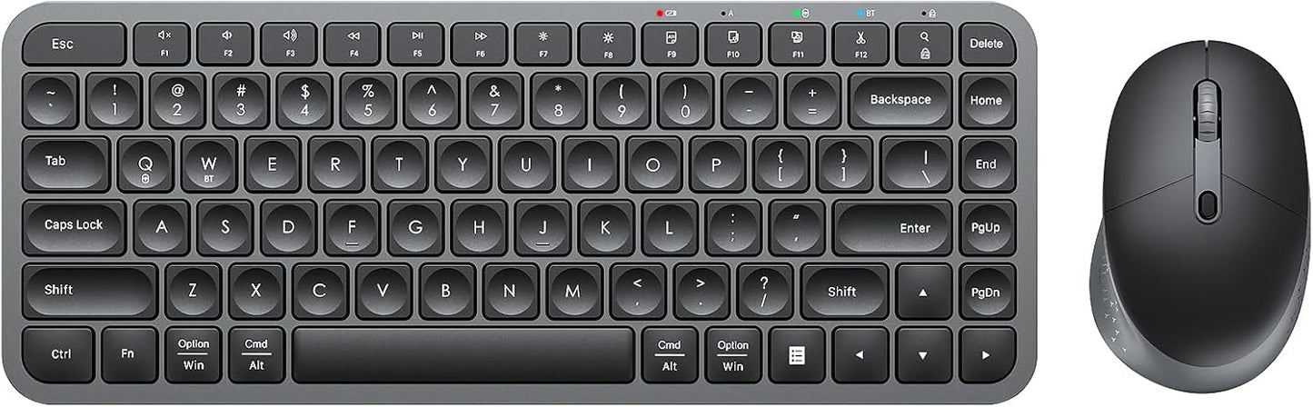 Vssoplor Compact Wireless Keyboard Mouse Set - Perfect for Business & Travel