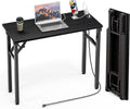 TEMI Small Computer Desk Folding Table - Compact Foldable Desk
