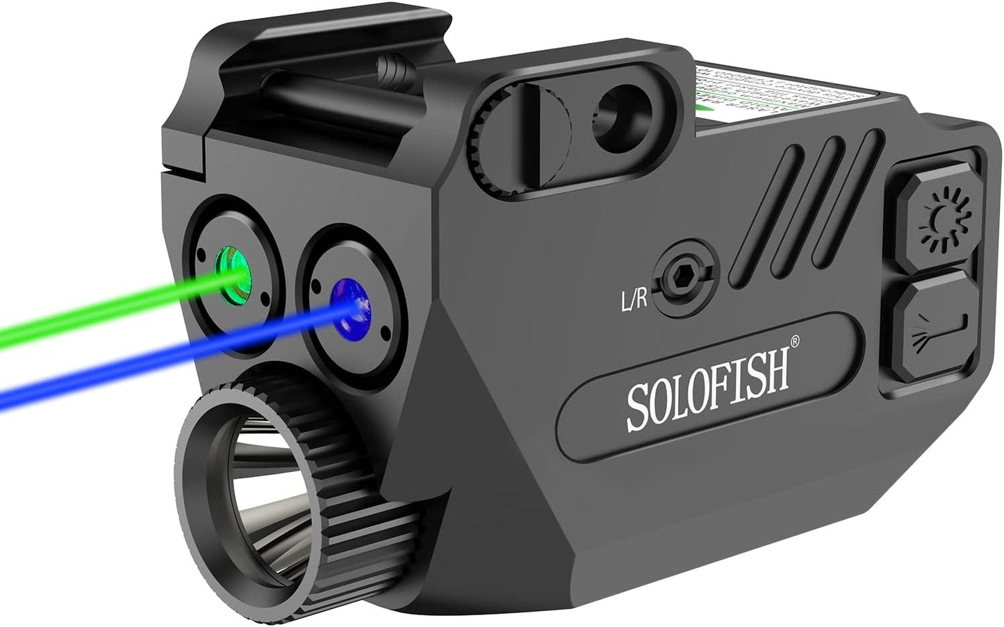 SOLOFISH 500lm Pistol Light with Purple and Green Beam Combo