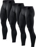 Men's Compression Pants 1, 2 or 3 Pack - Cool Dry Running Tights