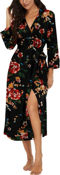 VINTATRE Women Kimono Robes Long Knit Bathrobe Lightweight Soft