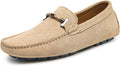 Men's Suede Penny Loafers by Go Tour - Soft Leather Driving Shoes