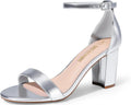 Women's Chunk Low Heel Pump Sandals - 3in Chunk Heels for Comfort