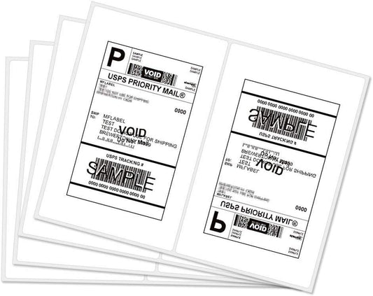Premium RyhamPaper Self-Adhesive Shipping Labels - 200 White Labels