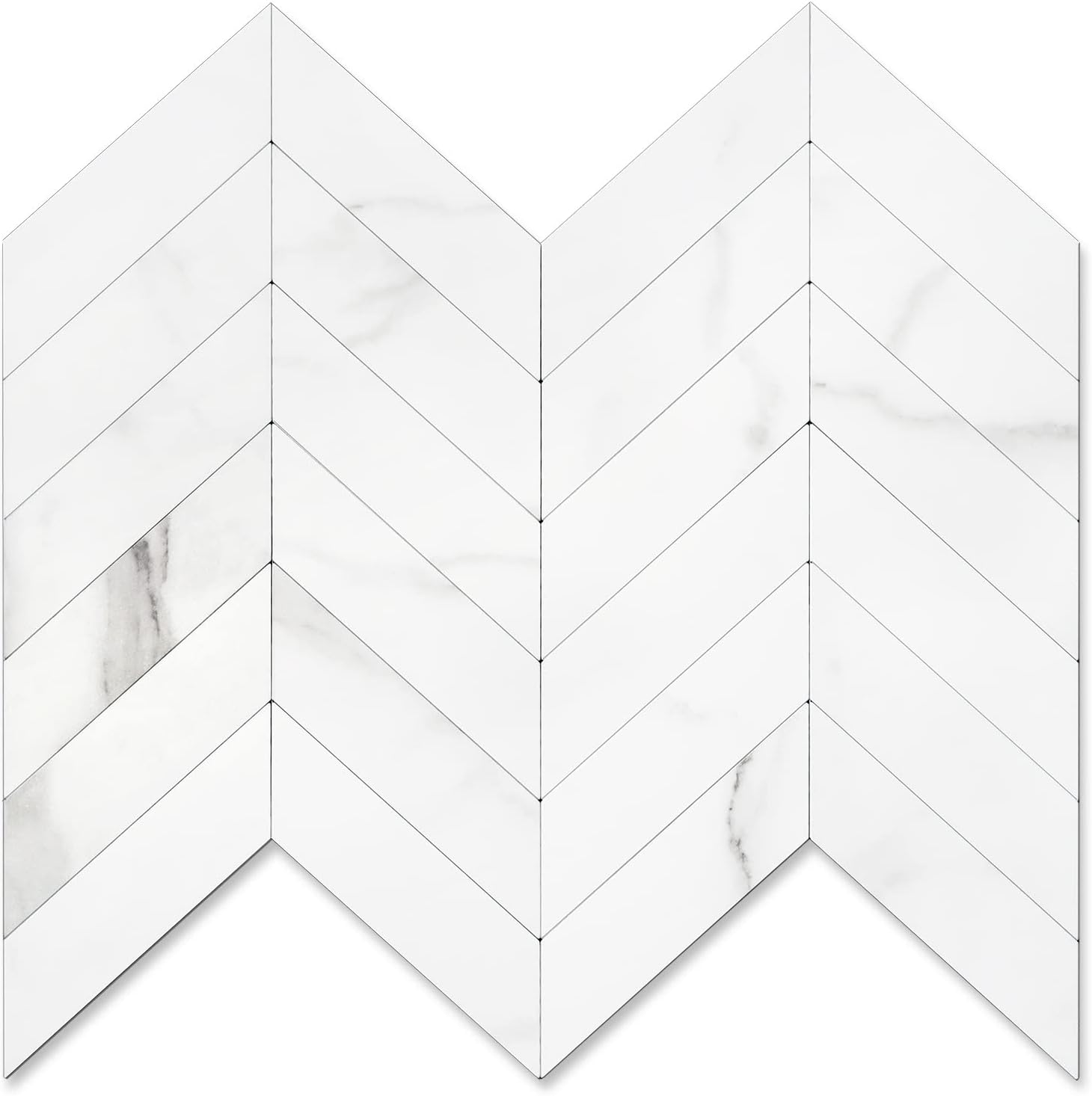 10-Sheet Herringbone Tile Peel and Stick Backsplash for Easy DIY