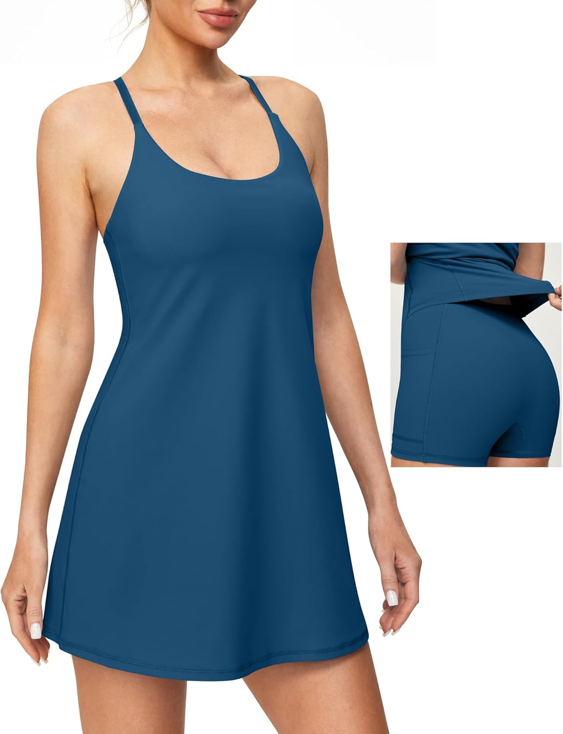 Heathyoga Tennis Dresses for Women with Shorts and Pockets