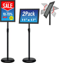 Adjustable Sign Holder Stand 2Pack 11x17 in - Height & Angle