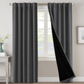 Blackout Curtains 2 Panel 42 x 84 in Charcoal Grey - Full Room