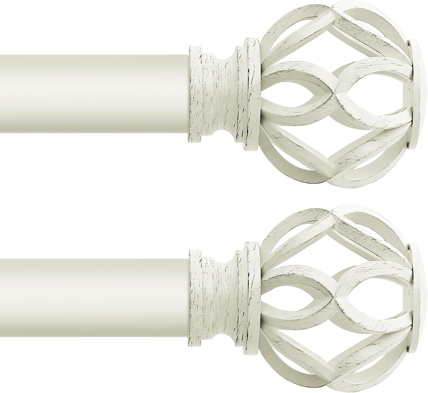 White Decorative Farmhouse Curtain Rods for Stylish Windows