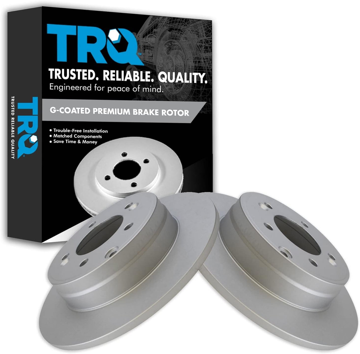 TRQ Rear Brake Rotors Set for Hyundai Azera Sonata Cadenza