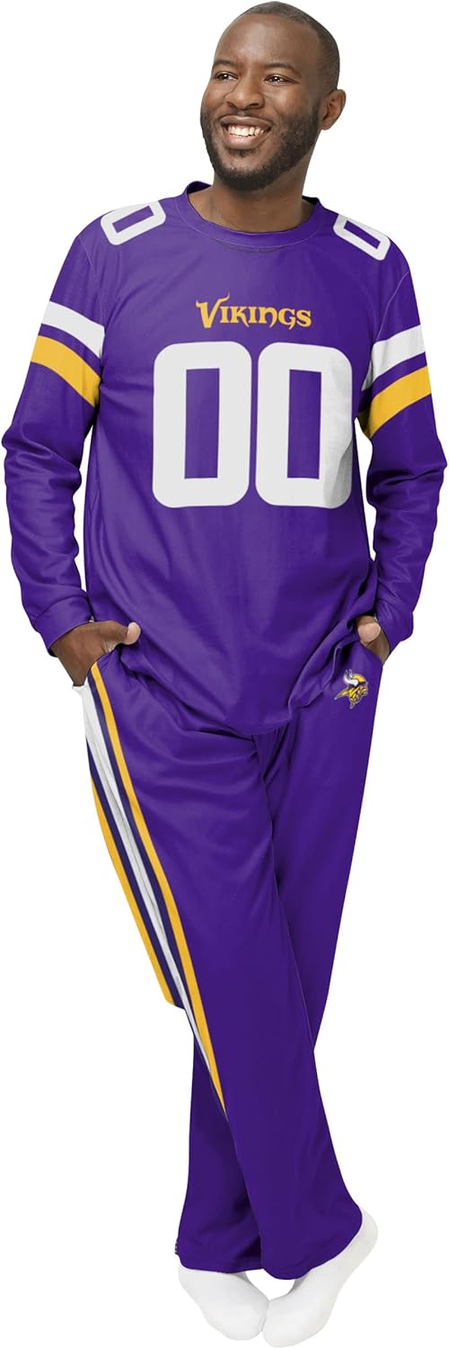FOCO Men's NFL Team Logo Gameday Ready Jersey Pajama Set Review