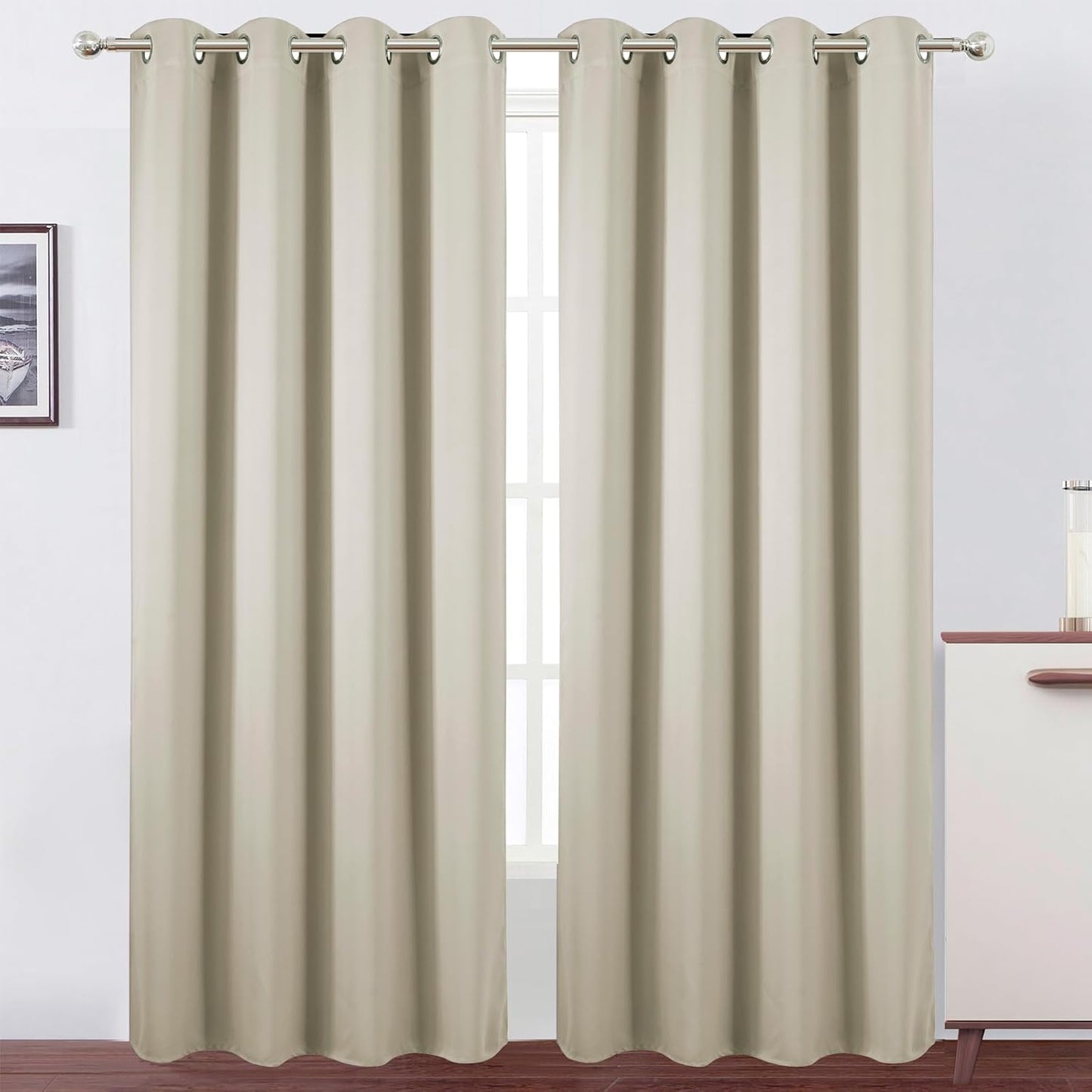 Blackout Curtains Set of 2 Panels for Room Darkening Needs