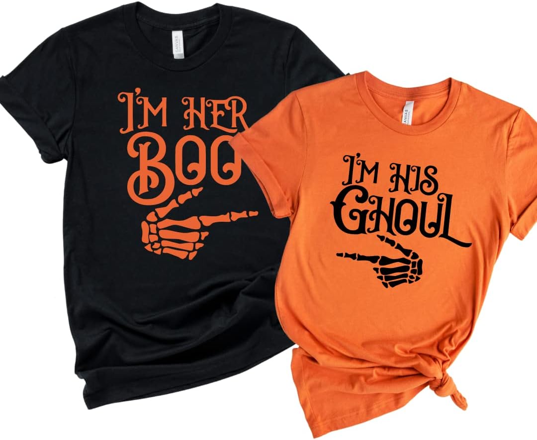Couples Matching Halloween Shirts for Him and Her Fun Styles