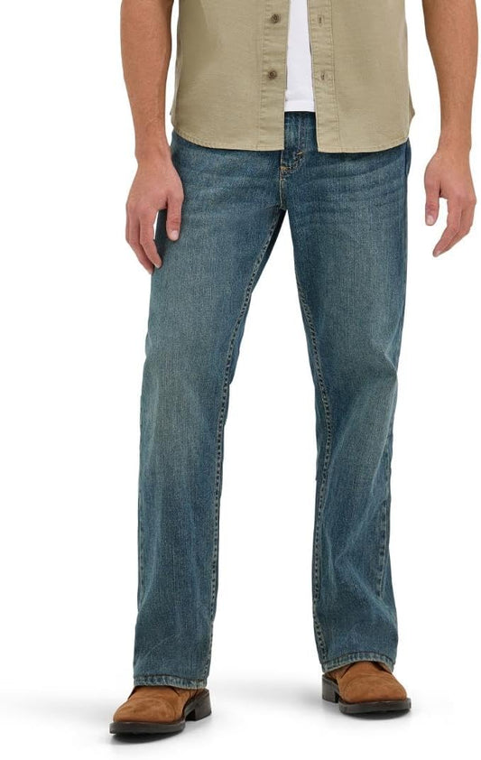 Wrangler Men's Free-to-Stretch Relaxed Fit Jean for Comfort