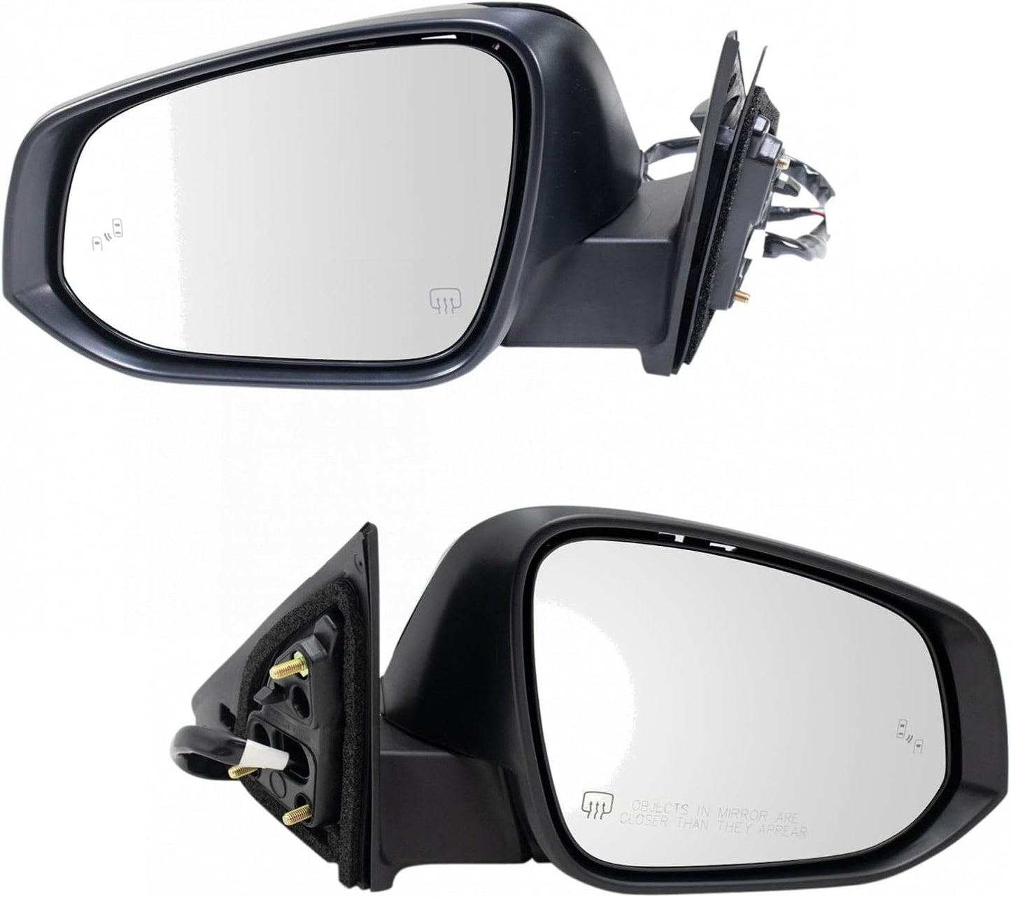 TRQ Driver & Passenger Side Mirror Set with Puddle Light