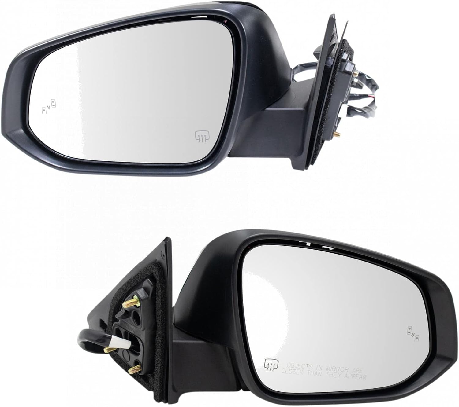 TRQ Driver & Passenger Side Mirror Set with Puddle Light