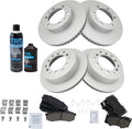 TRQ Front and Rear Brake Pad & Rotor Kit - Ceramic G-Coated Set