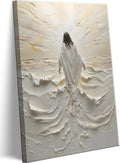 Abstract Jesus Walking on Water Canvas Art for Spiritual Decor