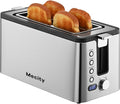 Mecity 4 Slice Toaster With Countdown Timer - Even Toasts Fast
