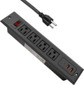 Recessed Power Strip with Type C 20W PD Fast Charge - Desk Outlet