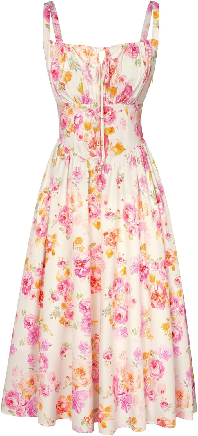 Floral Printed Corset Dress for Stylish Summer Outfits