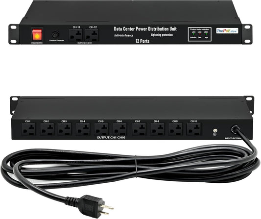 1U PDU Network Servers Surge Protector Power Distribution Unit