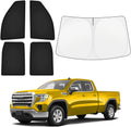 Car Window Shades for GMC Sierra 2019-2026 - Full 5PC Sun Shade Set