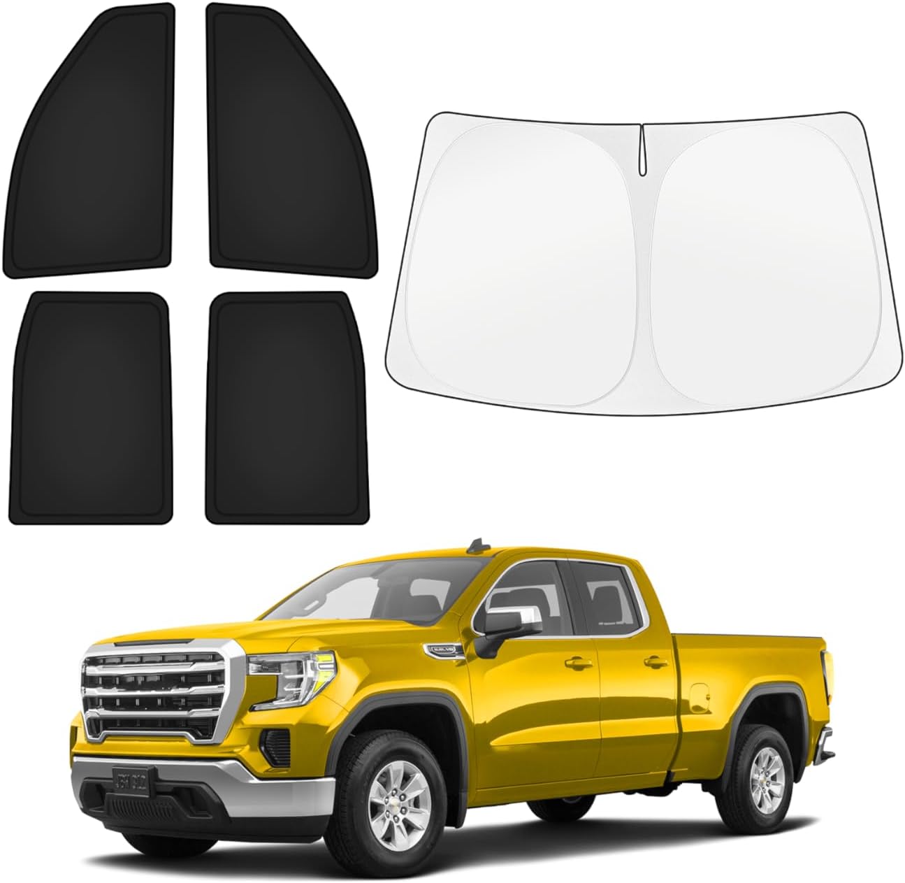 KUST Car Window Shades for GMC Sierra 1500/2500/3500 2019-2026