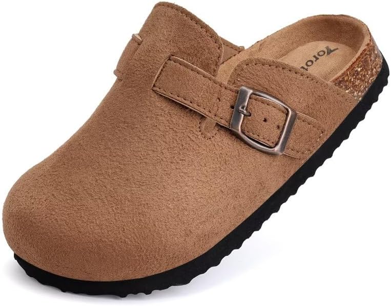 Torotto Kids Suede Clogs with Arch Support for Comfort & Safety