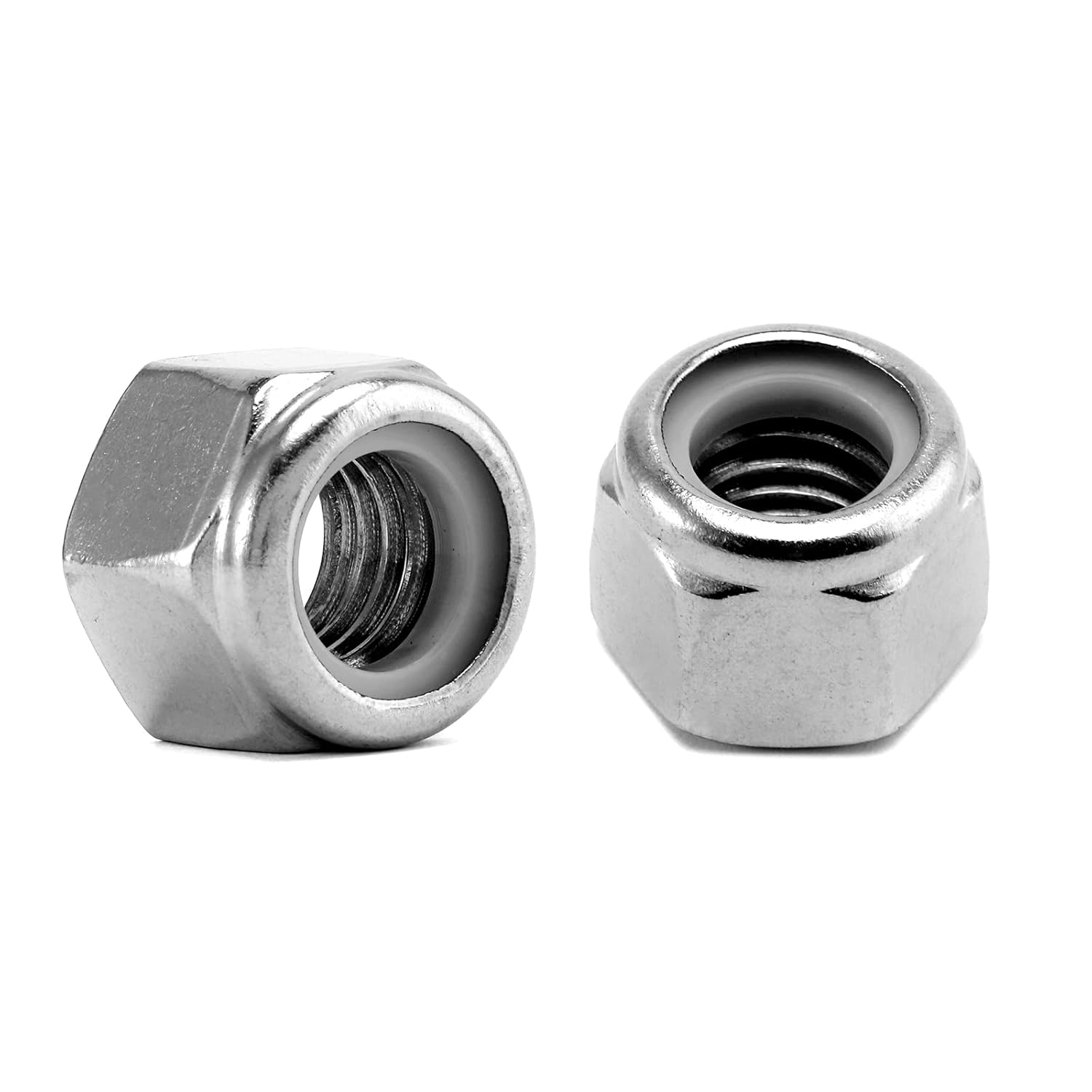 1/2-13 Nylon Insert Hex Lock Nuts 100Pcs Durable Stainless Steel