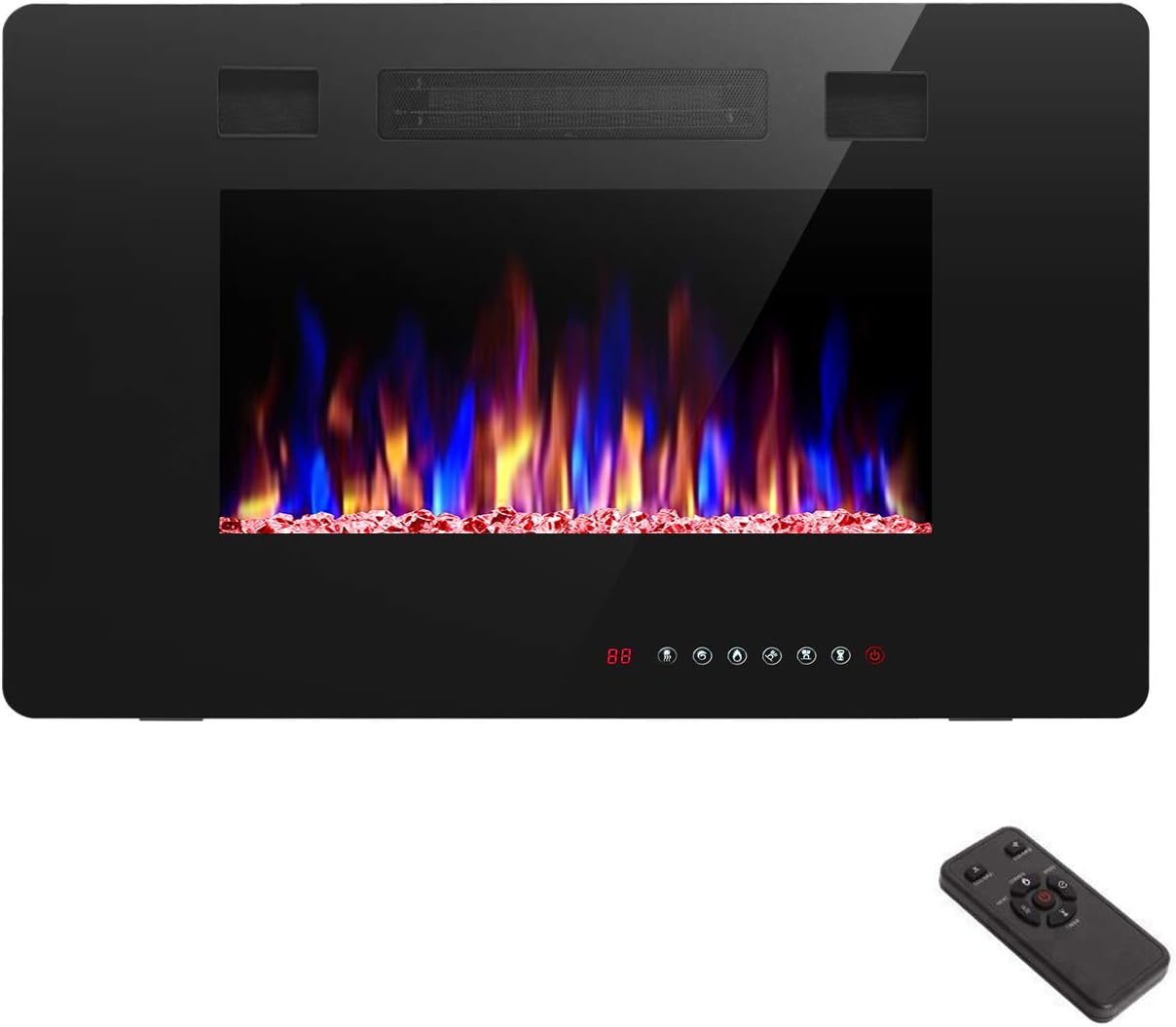 R.W.FLAME 30 Inch Recessed Electric Fireplace with Remote Control