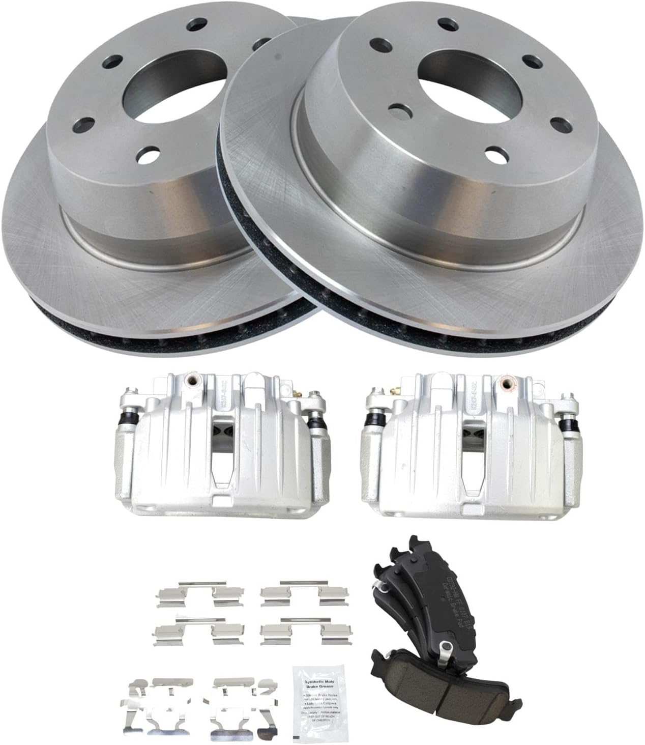 TRQ Rear Brake Pad & Rotor Kit for Chevrolet Silverado 1500
