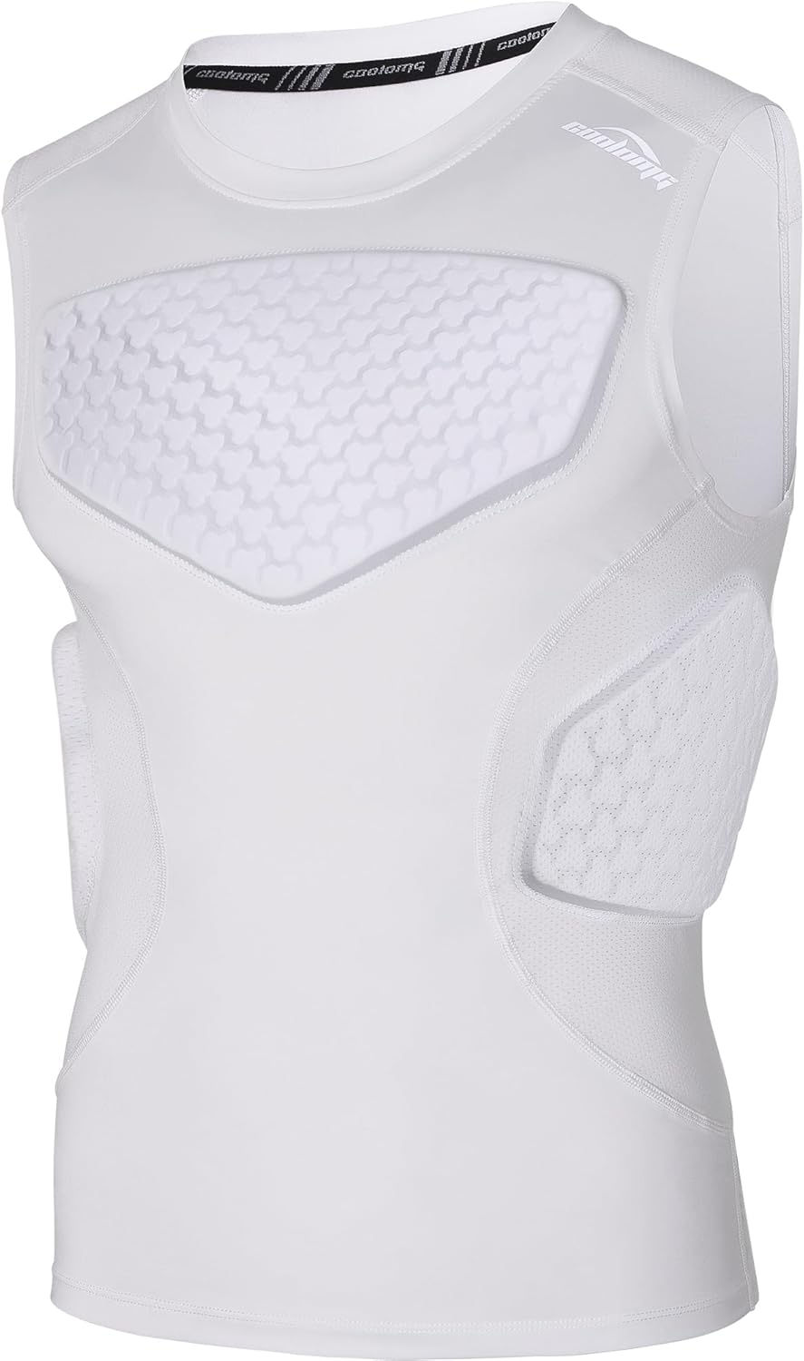 COOLOMG Adult Mens Padded Football Shirt for Maximum Protection