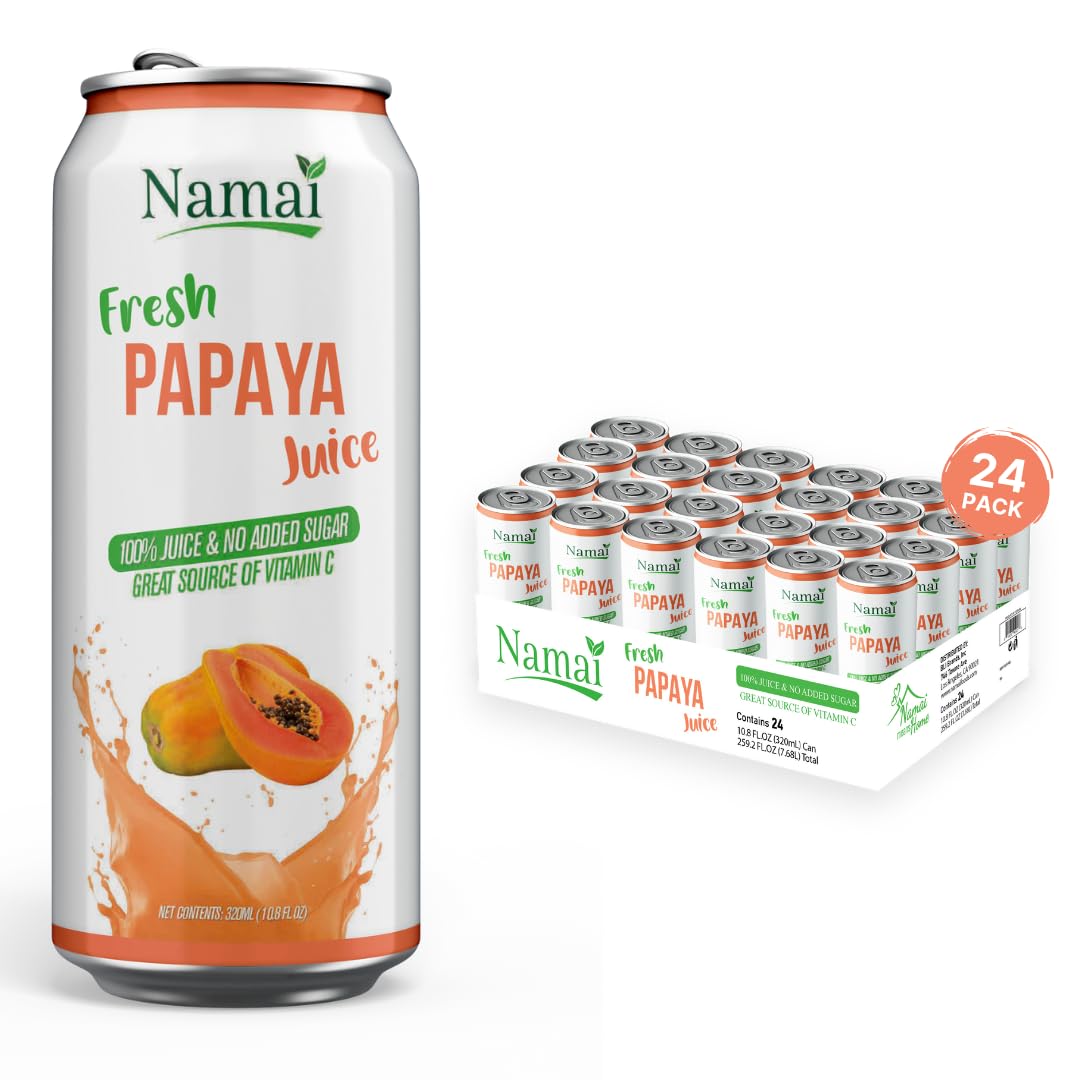 Pure Papaya Juice - 100% Natural, No Sugar, Pack of 24