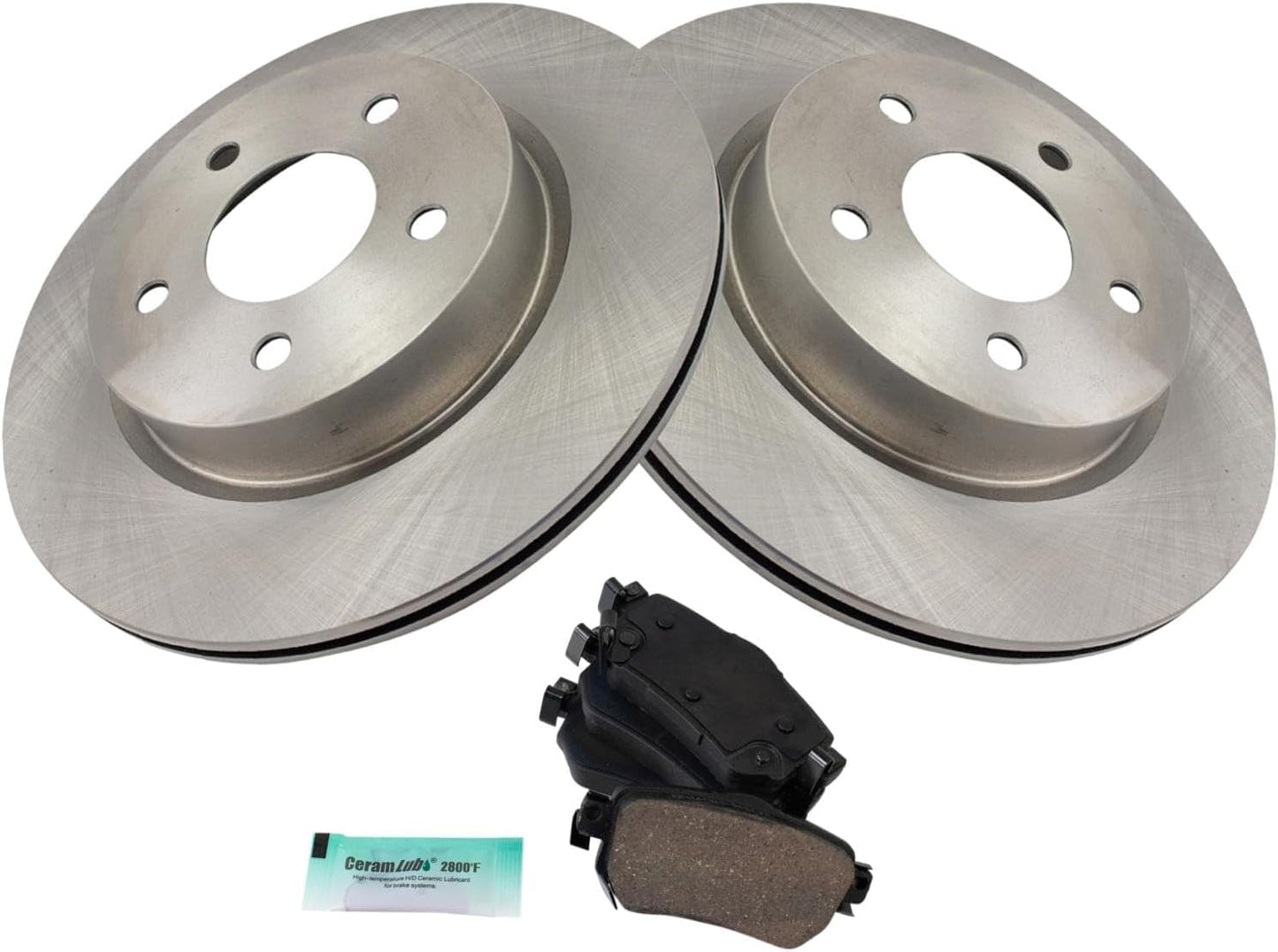 TRQ Rear Brake Pad & Rotor Kit for Nissan LEAF and Rogue Models