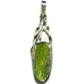 Genuine Moldavite Necklace for Women - Large Herkimer Diamond Pendant