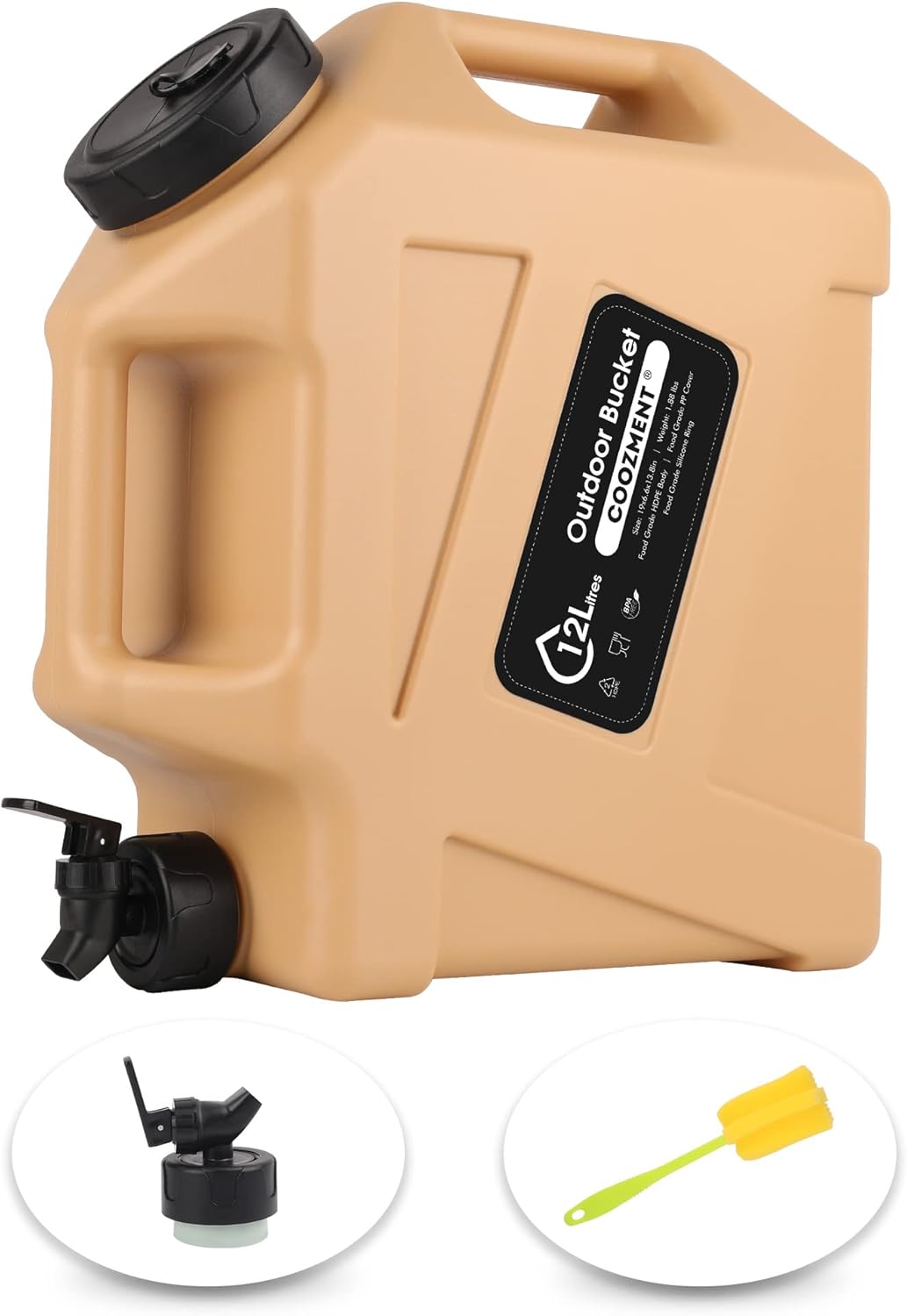 3.2 Gallon Water Containers with Spigot for Outdoor Use